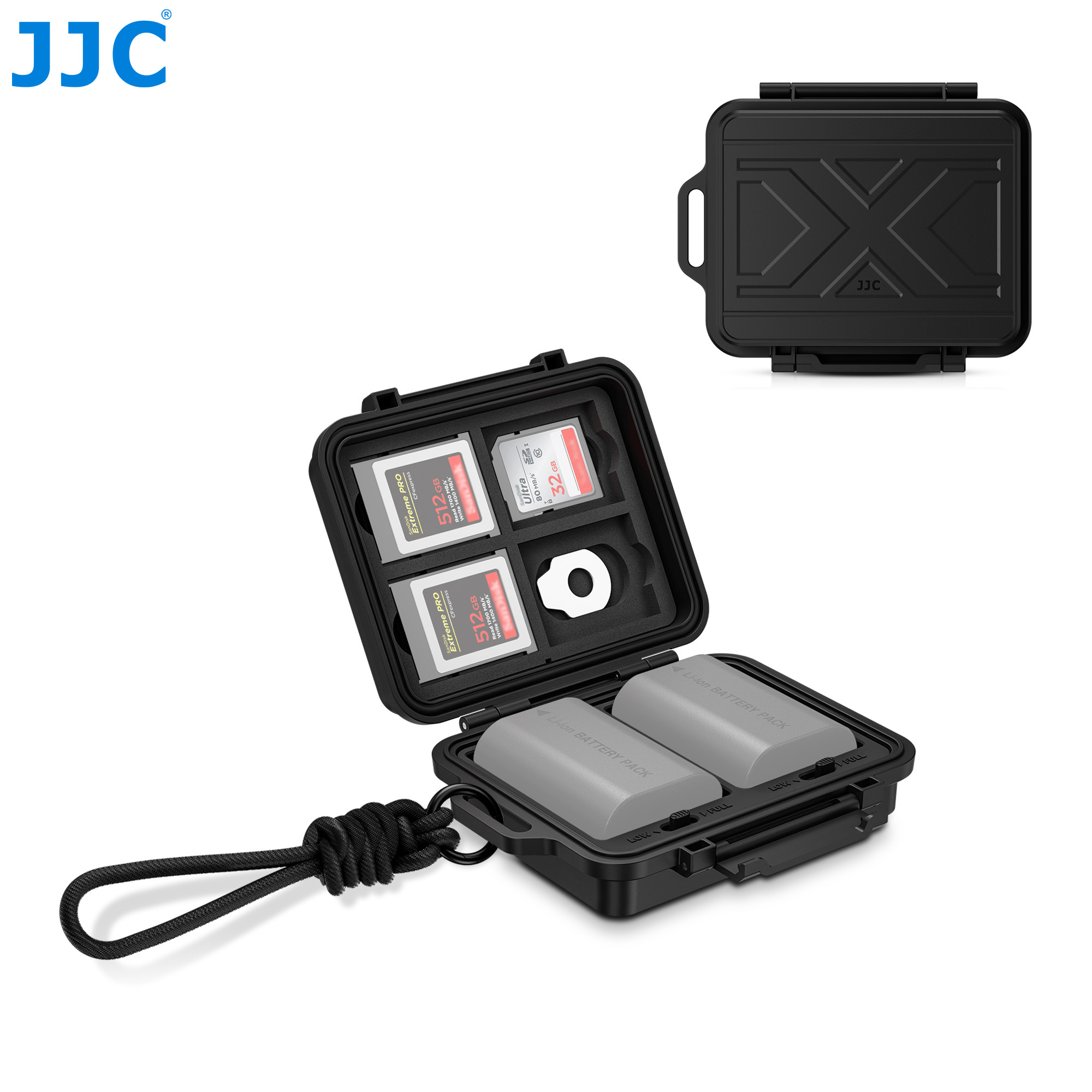 Camera Battery Grip - JJCカメラバッテリーメモリカードケースバッテリーホルダーボックス キヤノンLP-E6、富士NP-W235、オリンパスBLX-1、ソニーNP-FZ100、ニコンEN-EL15対応