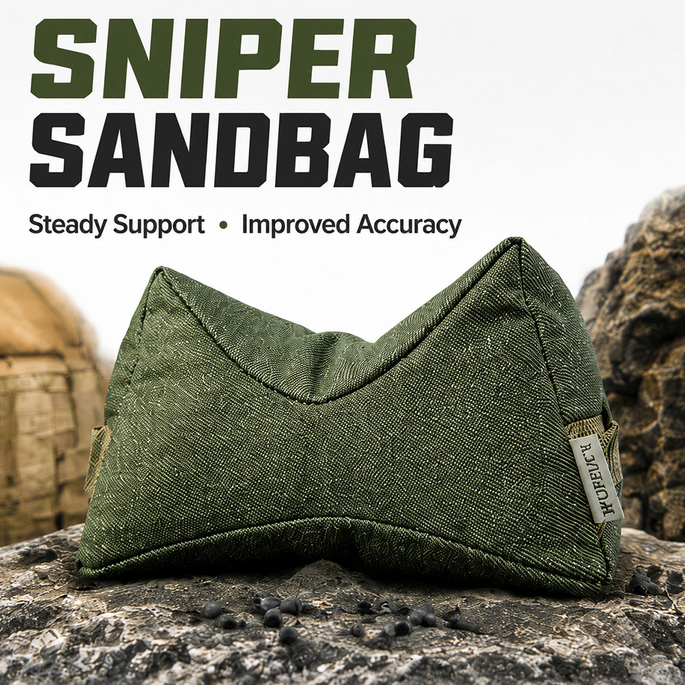 Photography Training - 戦術スナイパー射撃用サンドバッグ、滑り止め射撃ベンチレストバッグ、フロントリアサポートバッグ、屋外ハンティング、射撃場トレーニング用