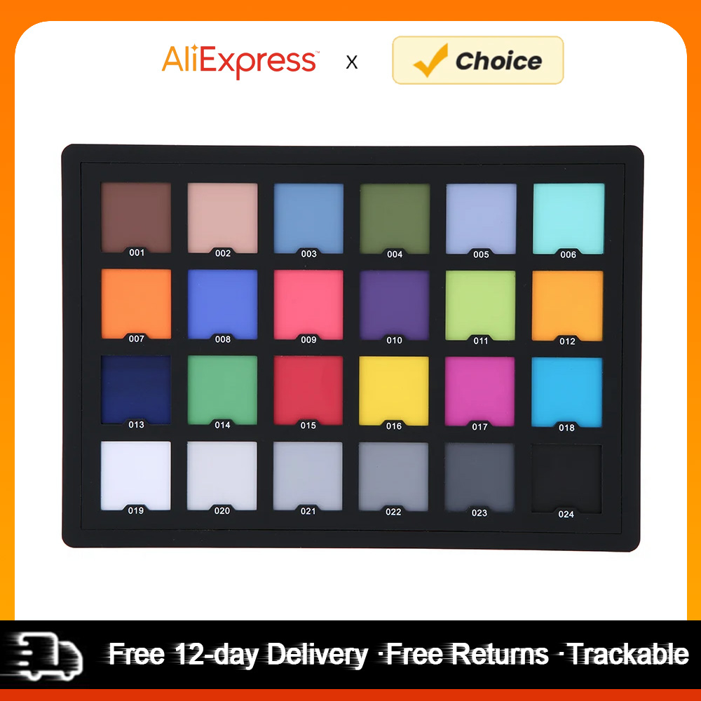 Color Checker Card - 優れたデジタル色補正のためのプロフェッショナル 24 カラーカードテスト 写真カラーパレットボードのカラーバランスに使用