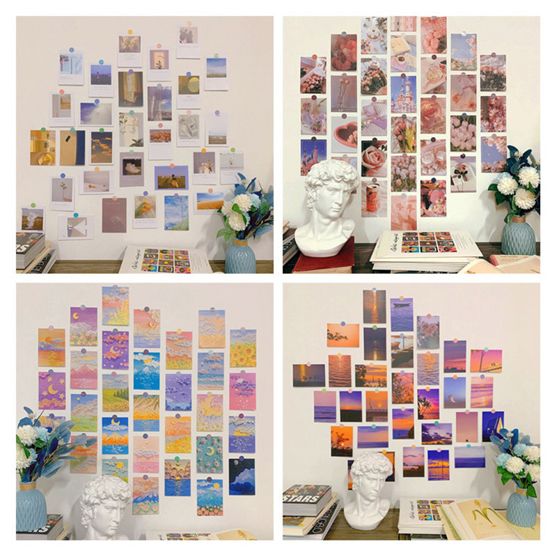 Photography Background - 30 個ロマンチックアートポスターステッカー写真撮影マークカード壁ステッカーポストカードギフトリビングホーム背景 DIY 装飾