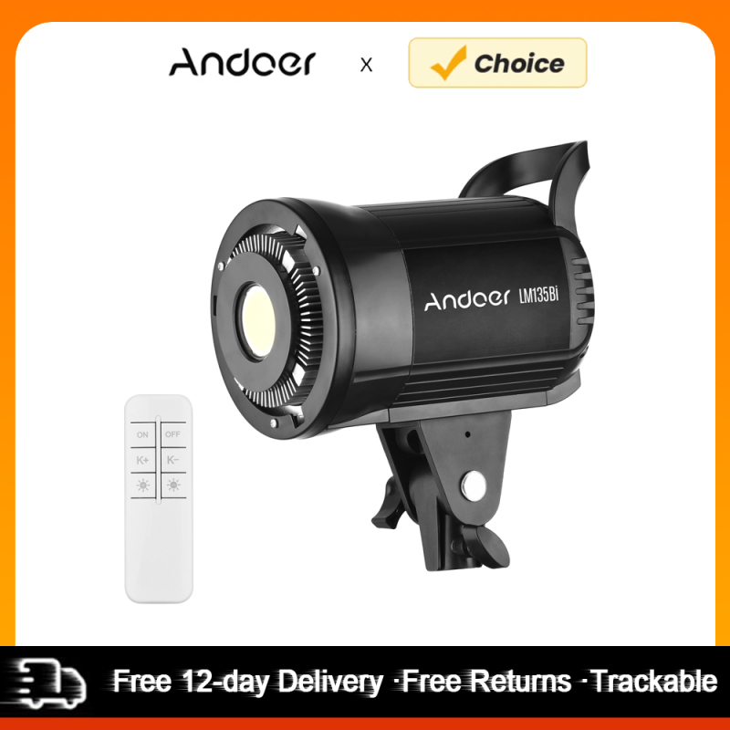 Strobe Light Studio - Andoer LM135Bi ポータブル LED 写真補助光 135
