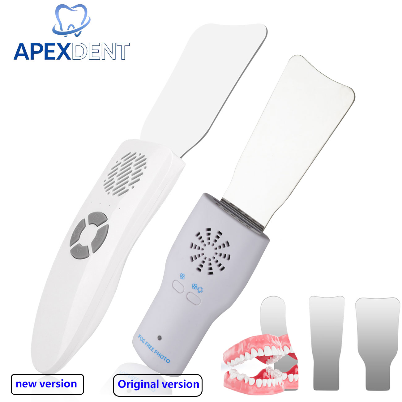 Photography Dental - 歯科用曇り止めミラーキット LEDライト付きミラー 口腔矯正用反射鏡 曇り止め口腔内写真撮影用 ステンレス鋼