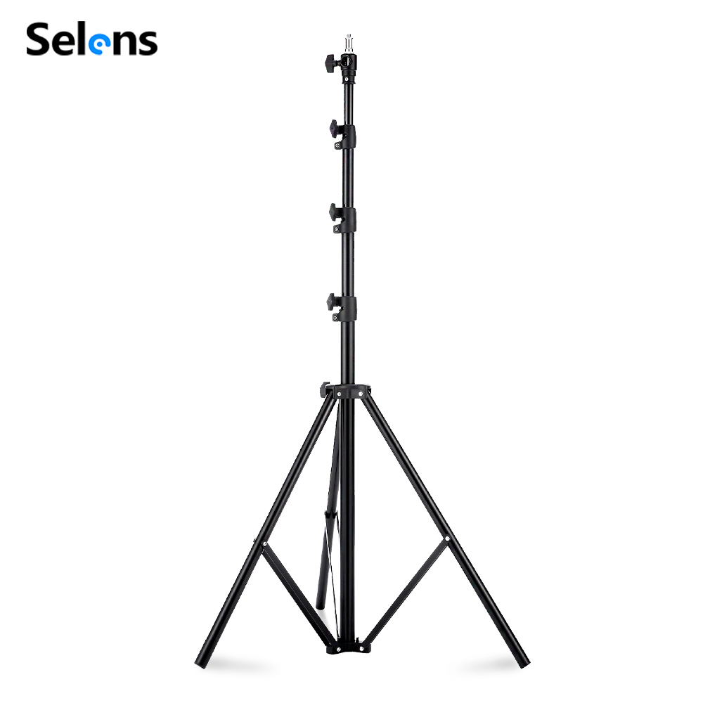 Photography Darkroom - Selens 2.2~3.95m エアクッションライトスタンド アルミ合金三脚ブラケット 写真スタジオ ソフトボックス