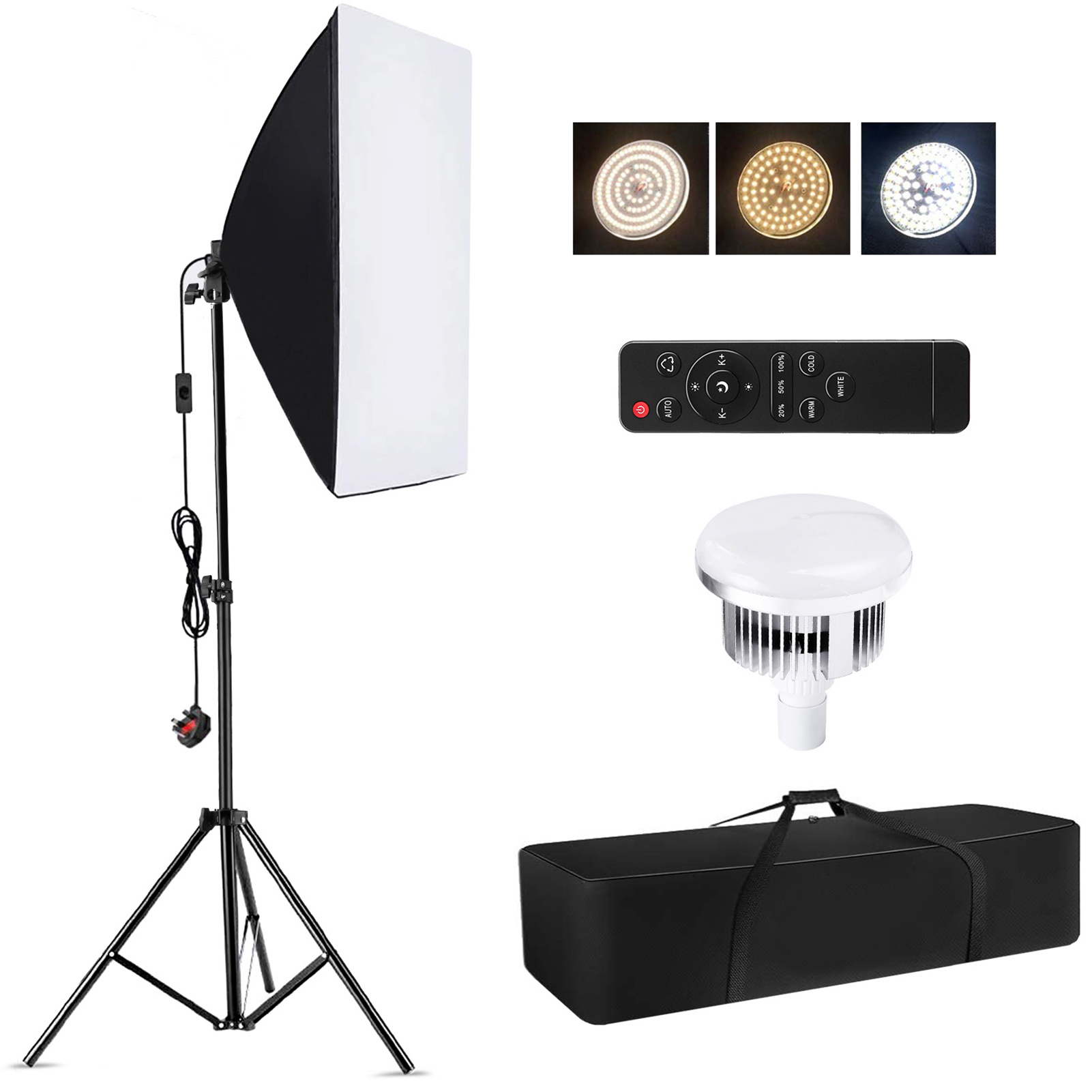 Photography Darkroom - Camnoon Studio 写真撮影ライトキット ソフトボックス照明セット 85W 3000K-6000K