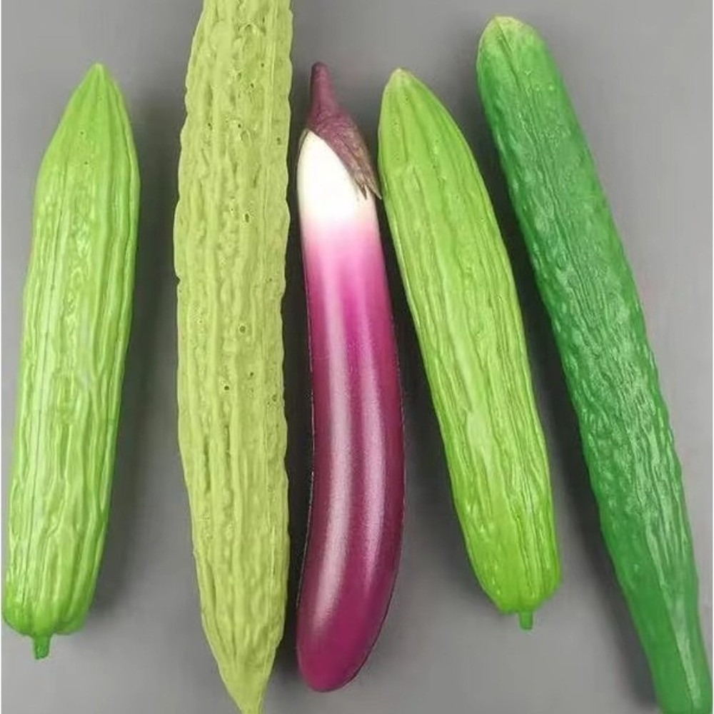 Photography Still Life - PU人工野菜 キュウリ ナス 模造野菜飾り コーン バナナ