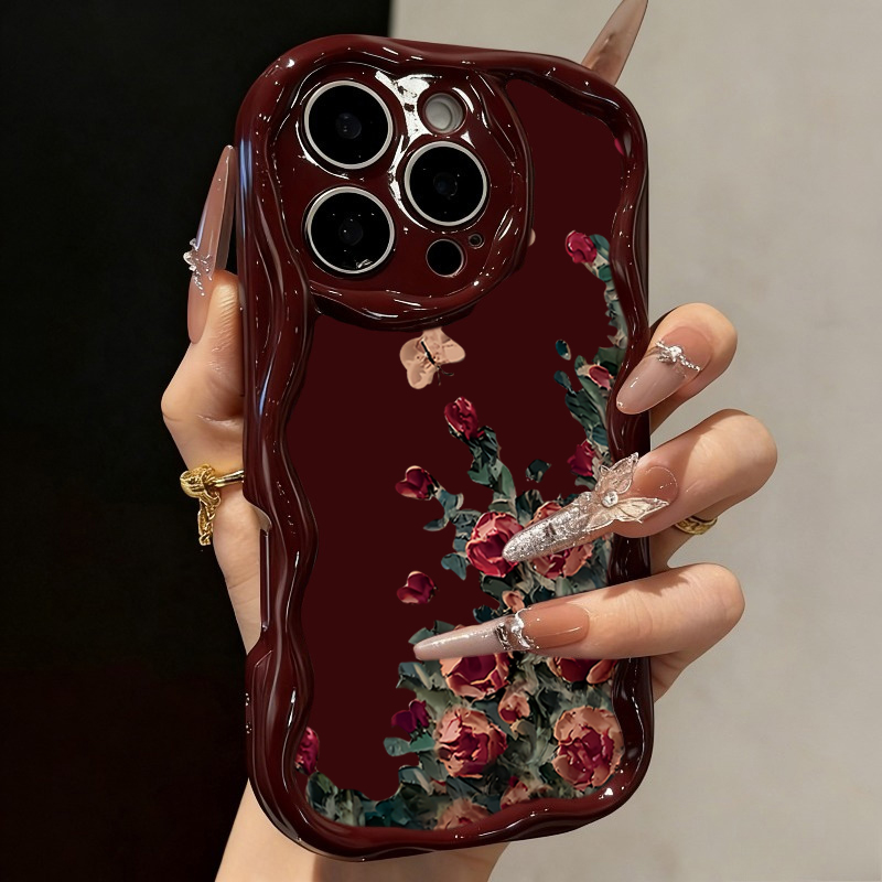 Photography Hobby - レトロな油絵風花柄スマホケース iPhone 17 16 14 Pro