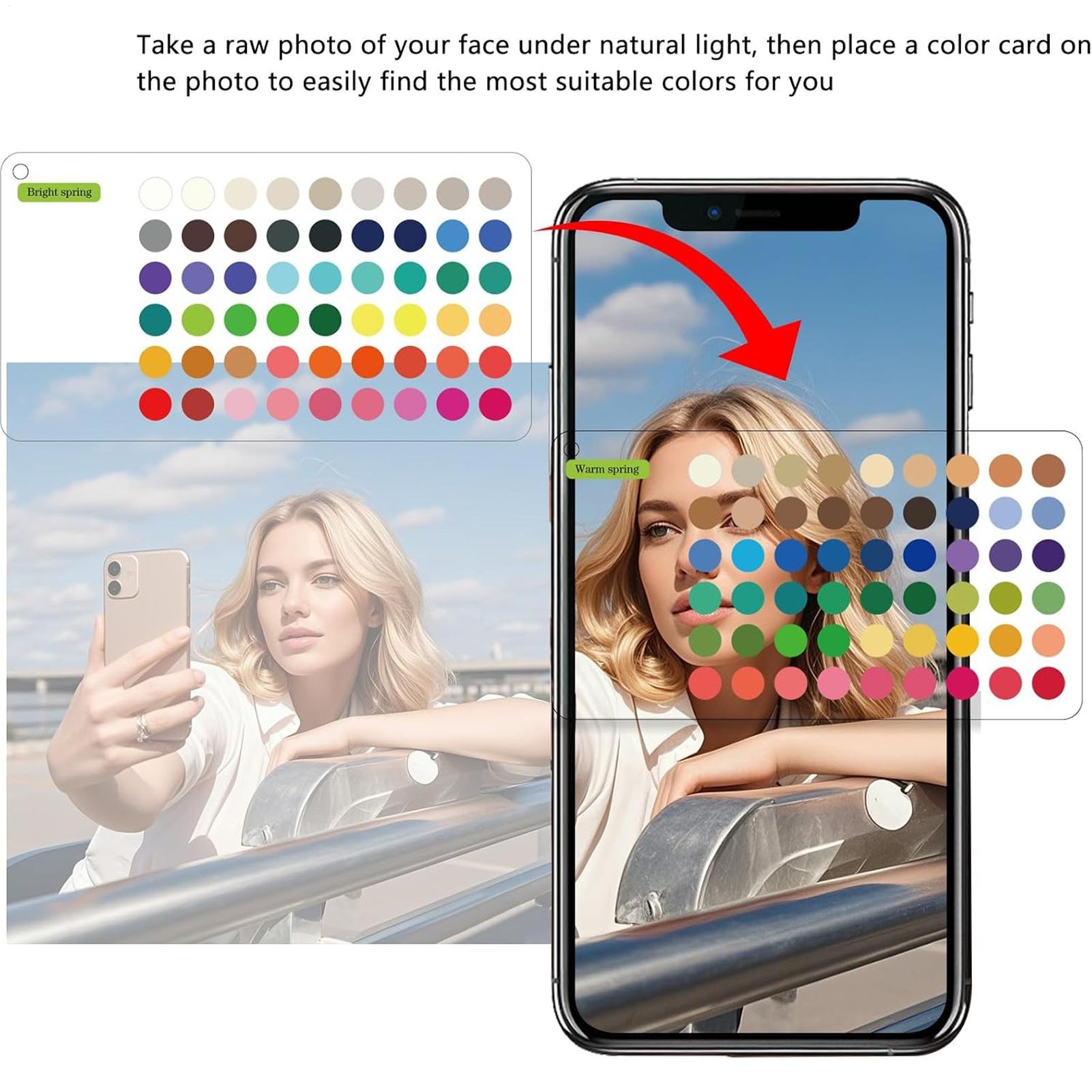 秋の色合いパレットカード6枚セット 季節限定ポータブルマッチ - Color Checker Card のレビューと価格