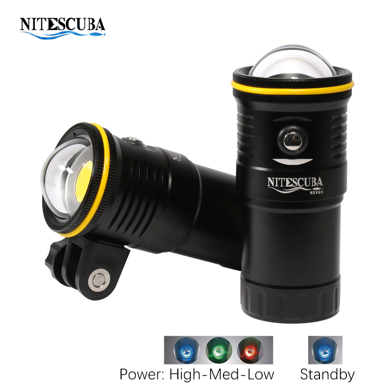 Nitescuba NSV60 LED ダイビングビデオライ - Strobe Light Studio のレビューと価格