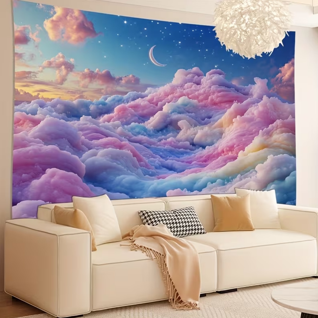 夜月星空写真撮影背景カラフルな雲の背景子供部屋パーティー装飾 - Photography Darkroom のレビューと価格