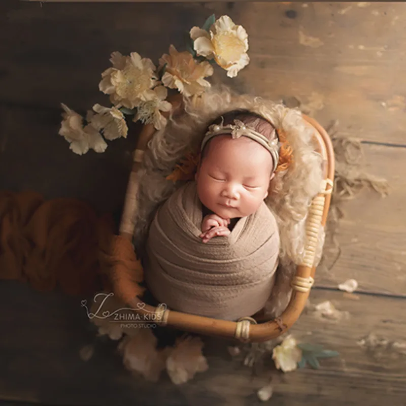 100% ウールマット赤ちゃんの写真ブランケット新生児ラップ - Photography Background のレビューと価格