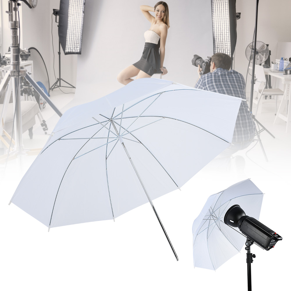 33 インチ半透明ホワイトソフト傘写真撮影スタジオ用フラッシ - Photography Darkroom のレビューと価格