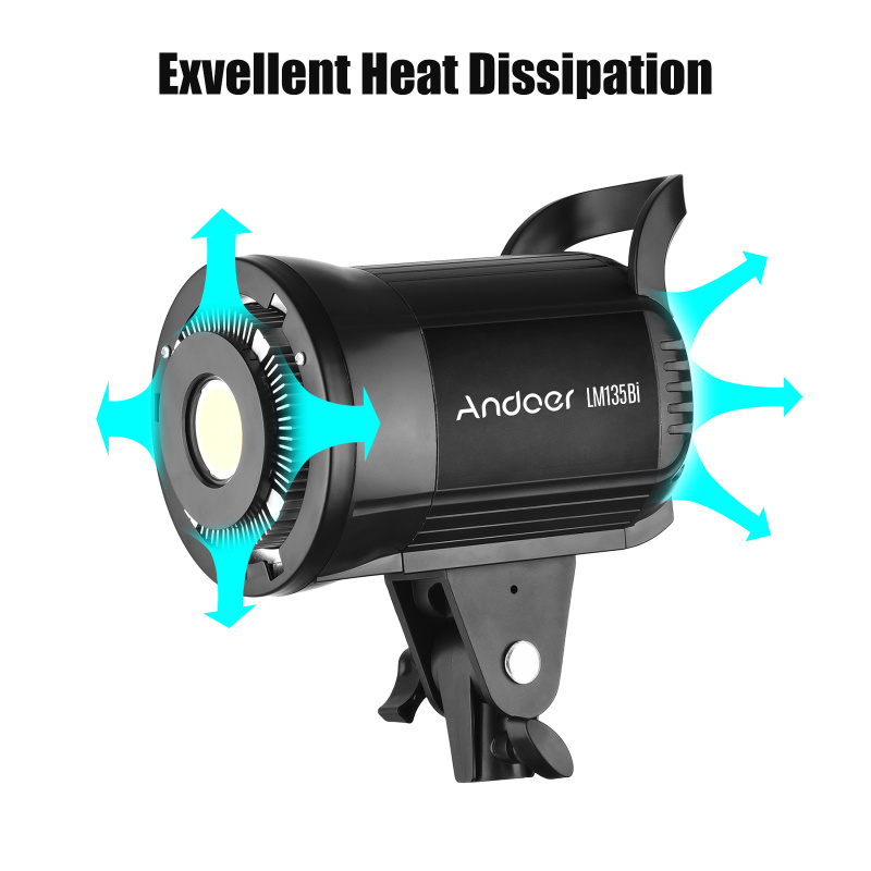 Andoer LM135Bi ポータブル LED 写真補助光 - Strobe Light Studio のレビューと価格