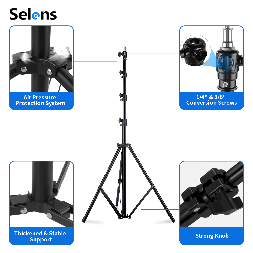 Selens 2.2~3.95m エアクッションライトスタン - Photography Darkroom のレビューと価格
