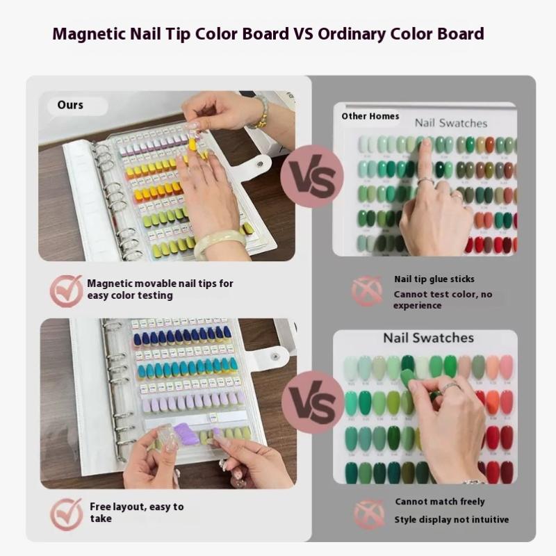 48/96/144/192色 マグネット式ネイルチップ見本帳 - Color Checker Card のレビューと価格