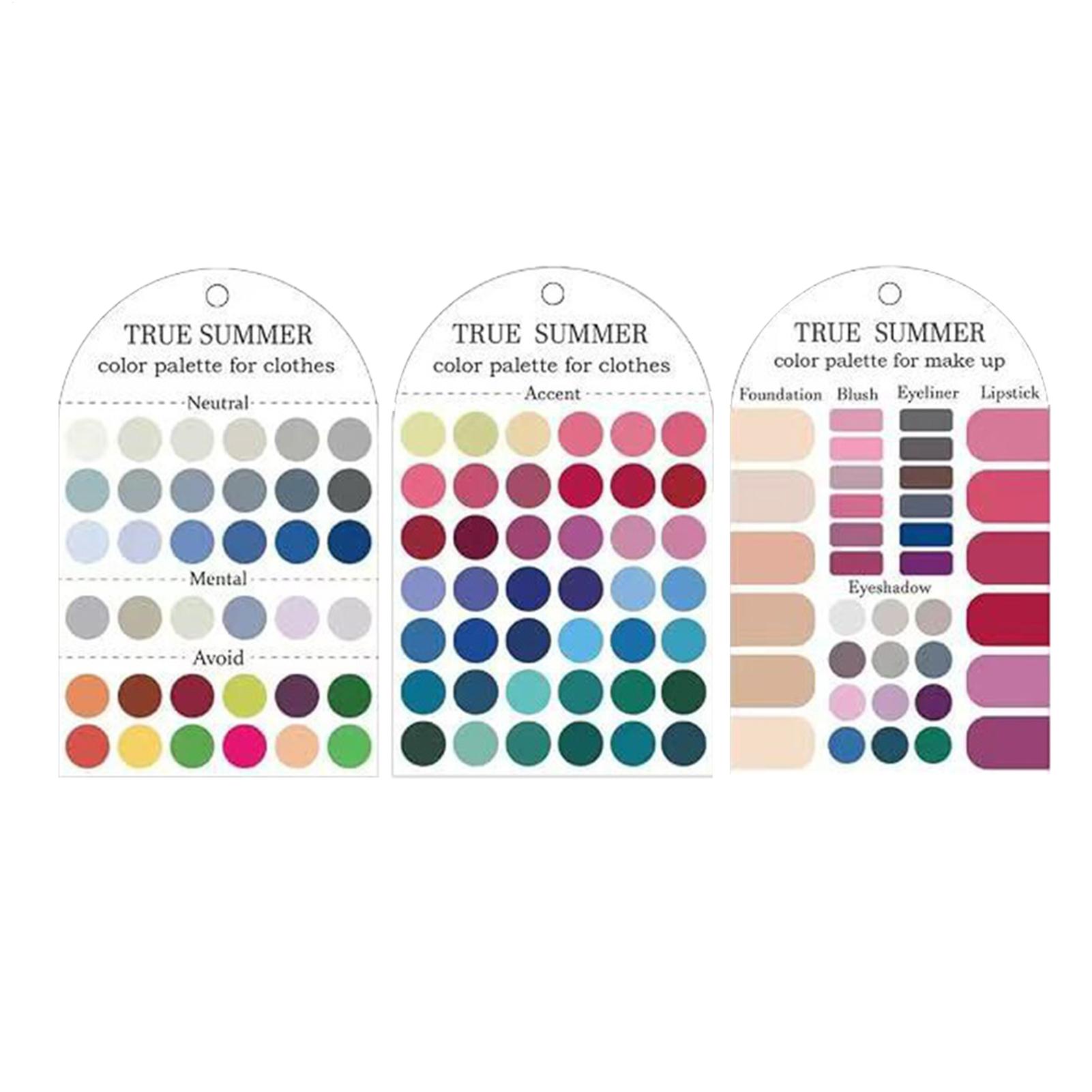 パーソナルカラーパレットカード、衣料品カラーアナリシス、マッ - Color Checker Card のレビューと価格