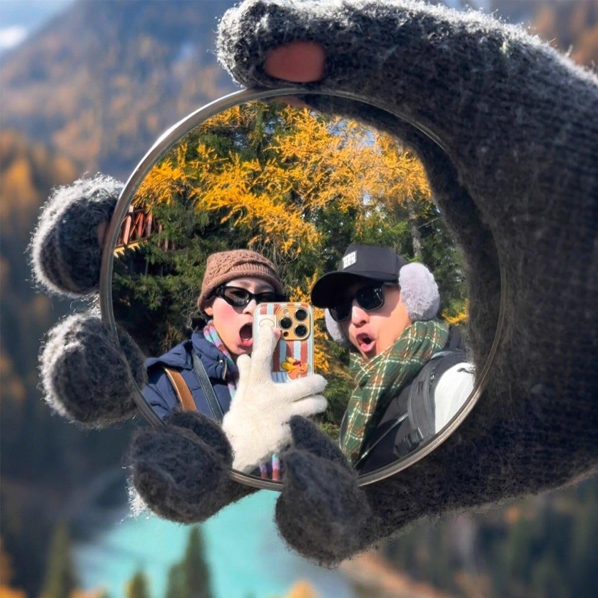 ポータブル旅行用ハンドヘルド自撮りミラー ソロ旅行 INS  - Photography Solo のレビューと価格