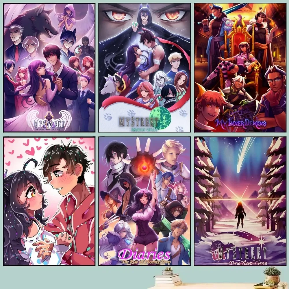 ゲーム Aphmau 美的ポスター自己粘着アート防水紙ステッ - Photography Hobby のレビューと価格